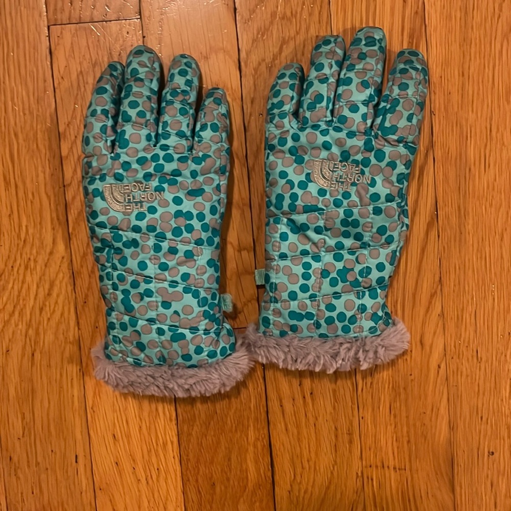 Small mossbud swirl north face gloves